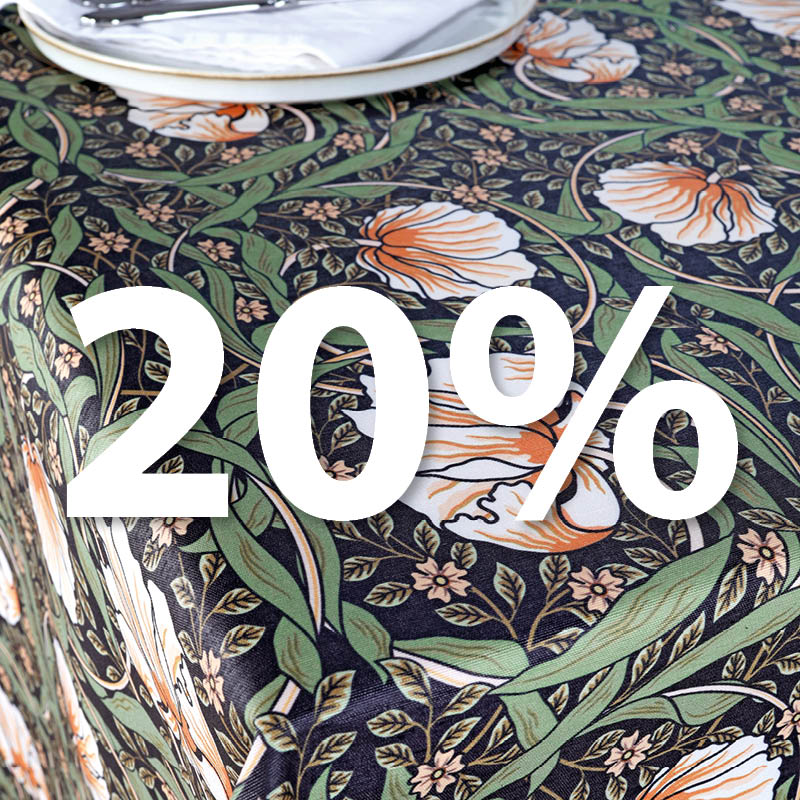 Mönstrad Dukväv 20%