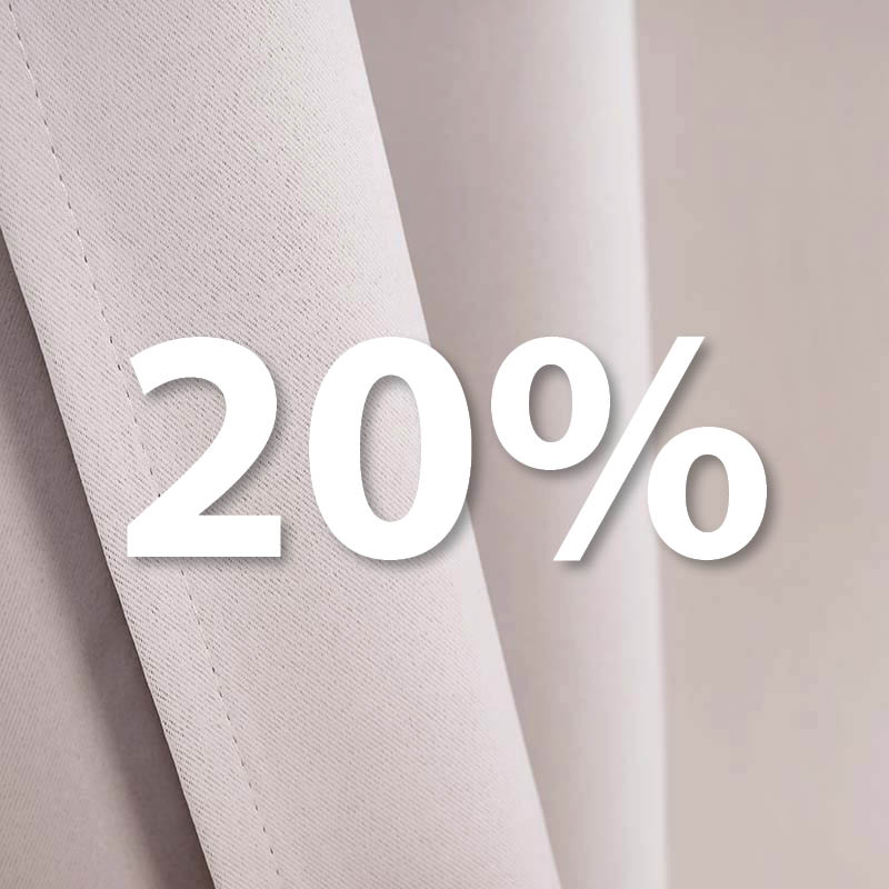 Mörkläggande Gardiner 20%