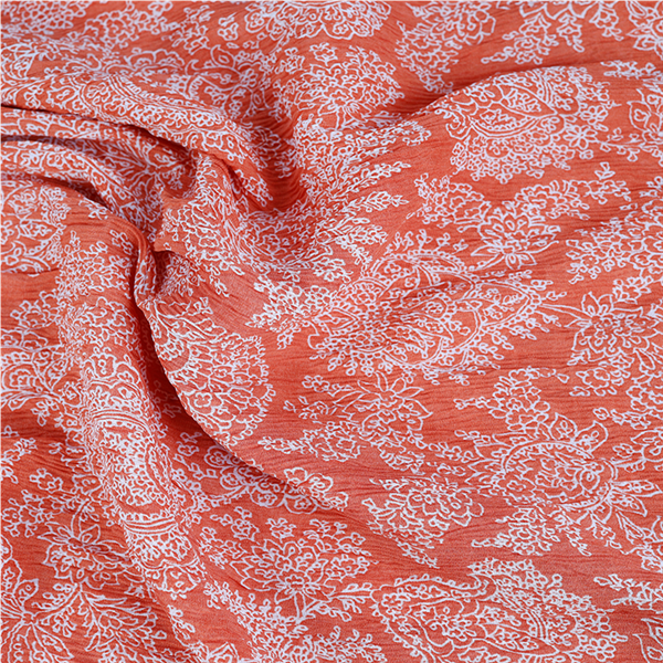 Modeparti Gisela krinklad paisley/orange 056