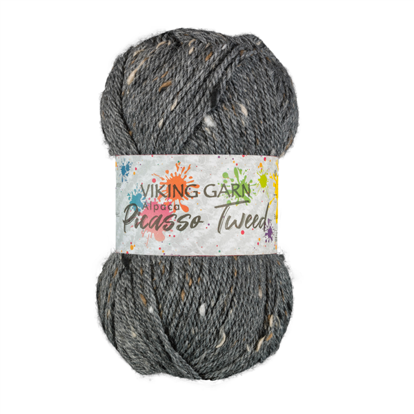 Viking Alpaca Tweedgarn 50g Grå 915