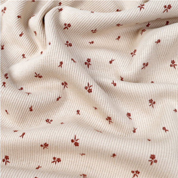 Stuv Ribbad Bomullstrikå Liv 2m 51267 Beige/Vinröd 052 | Partityger | Stuvar | Ohlssons Tyger