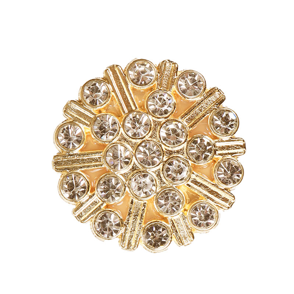 Button Charm 20mm Guld/stenar | Knappar | Exklusiva knappar | Ohlssons Tyger
