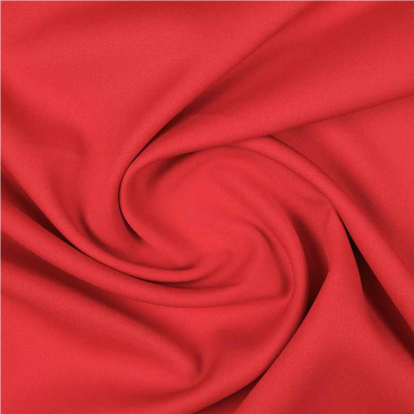 Modetyg Stretch Enfärgad Röd 015 | Klädtyger | Modepolyester | Ohlssons Tyger