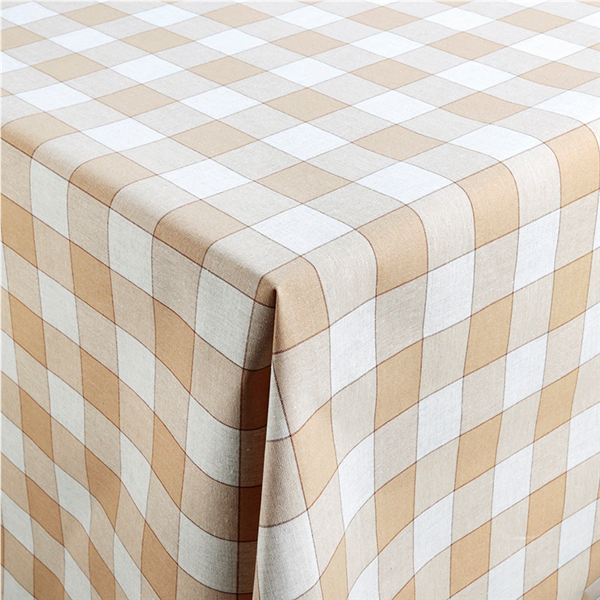 Duk Check 140x250cm Biscuit/offwhite/brun