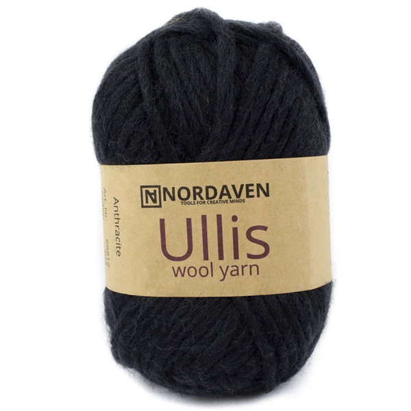 Ullgarn Ullis Nordaven 50g Svart 301 | Julklappstips | Julklappstips Stickning | Ohlssons Tyger