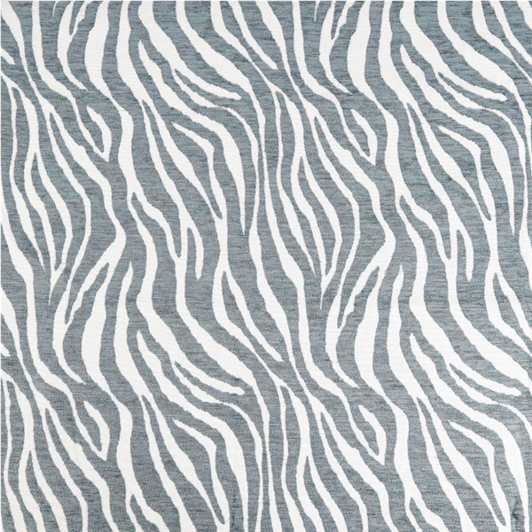 Stuv Zebra Chenille 0,35m 26383 Gråblå 4 | Partityger | Stuvar | Ohlssons Tyger