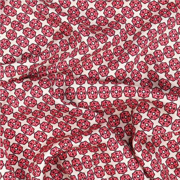 Viscose Sienna Natur/Rosa 017 | Vävda Klädtyger | Viscose | Ohlssons Tyger