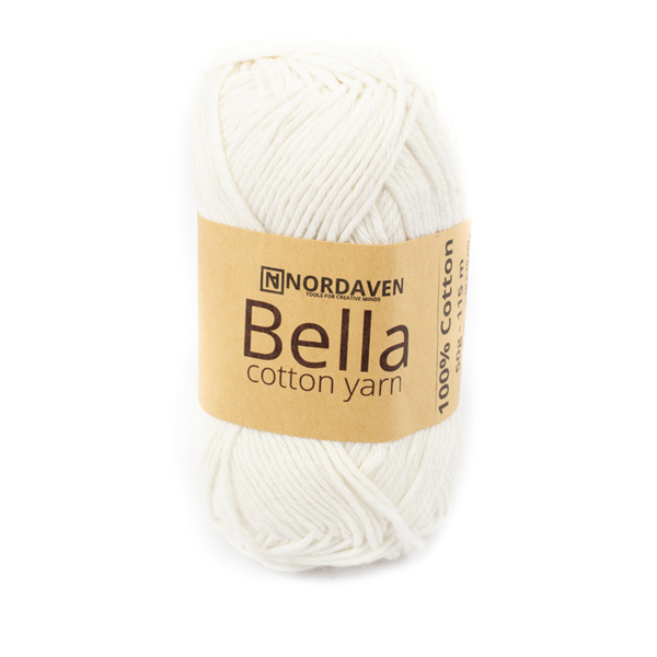 Bomullsgarn Bella 50g Vit 101