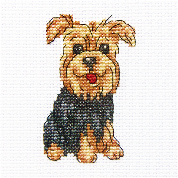 Broderikit 9x9cm Hund 238