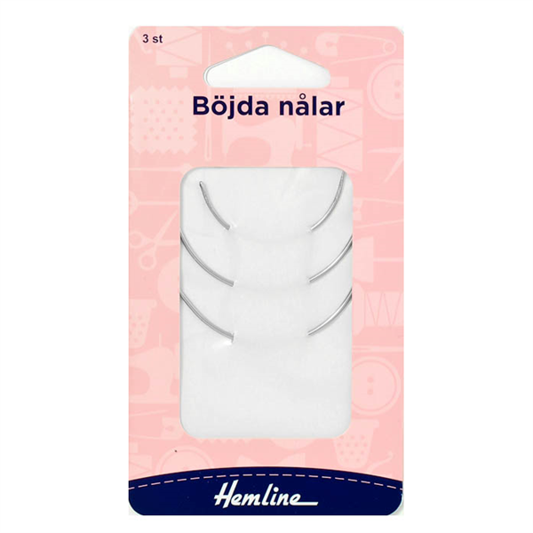 Böjda nålar, handsömnad  Hemline 218