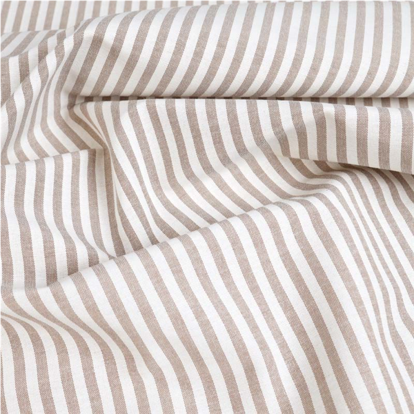 Stuv Inredningstyg Edith 0,25m 44721 Ljusbrun/Offwhite 04 Smal Rand | Partityger | Stuvar | Ohlssons Tyger