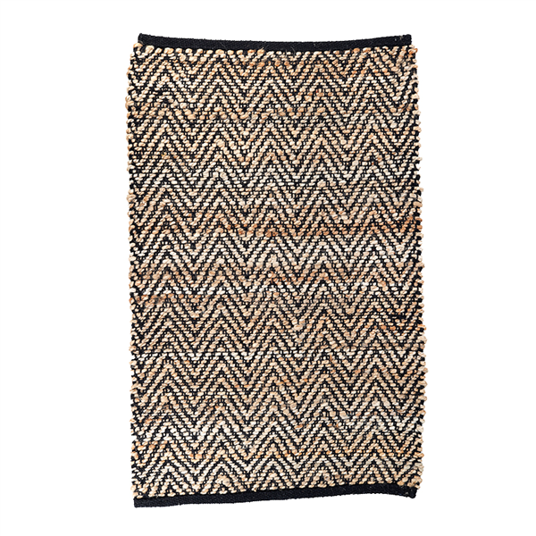 Jutematta Zigzag 60x90cm Natur/svart