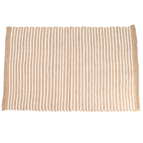 Matta Jute Rand 70x140cm Jute/vit