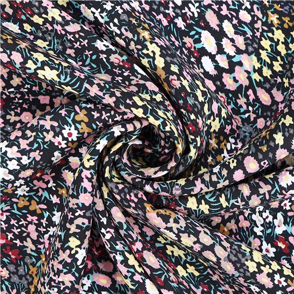 Viscose Elodie Svart/Rosa/Gul 069 | Vävda Klädtyger | Viscose | Ohlssons Tyger