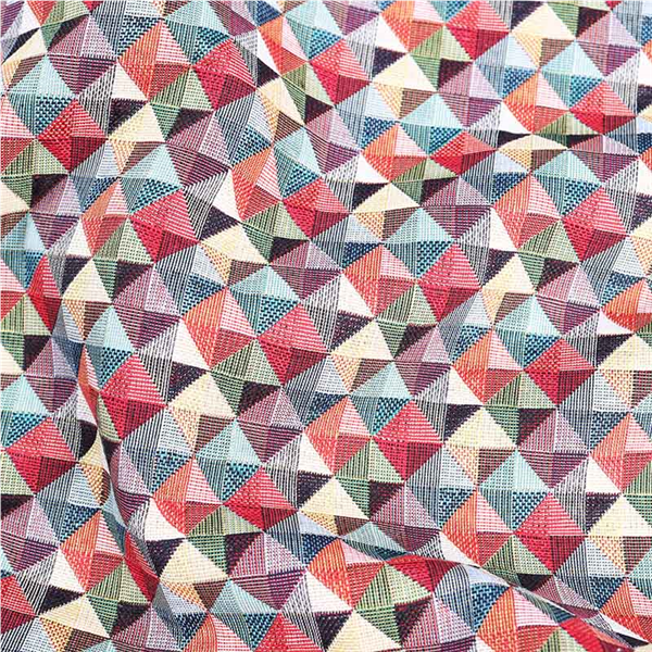 Gobelin Small Triangles  Multi 91 | Gardintyger | Mönstrade gardintyger | Ohlssons Tyger
