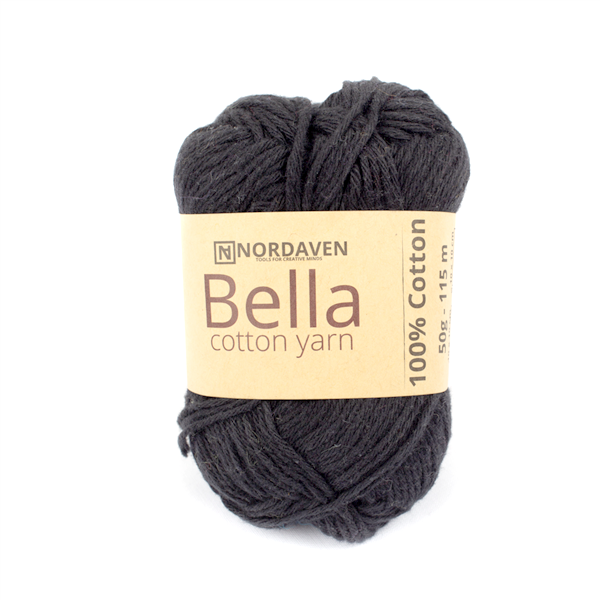 Bomullsgarn Bella 50g Antracit 203