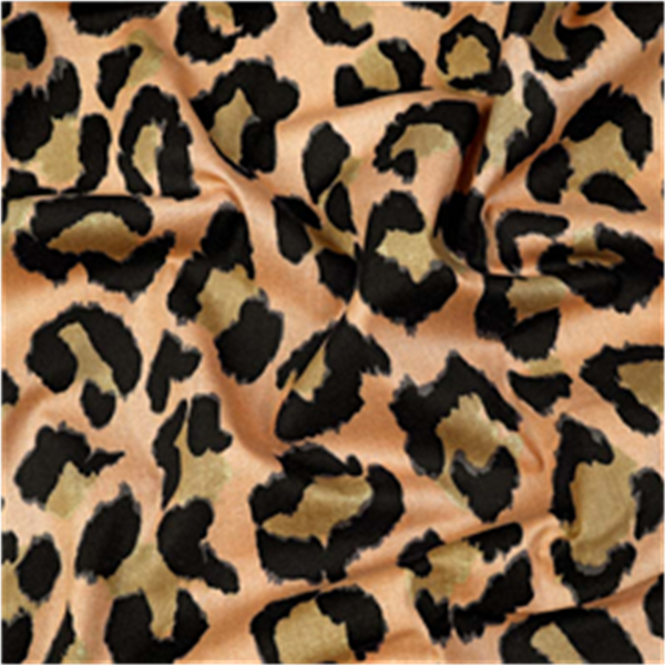 Stuv Bomullspoplin Leo 0,5m 051119 Bomullspoplin Leo  Orange/Brun 2 | Partityger | Partityger | Ohlssons Tyger