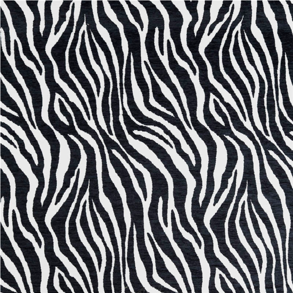 Stuv Zebra Chenille 0,4m 7111 svart | Partityger | Stuvar | Ohlssons Tyger
