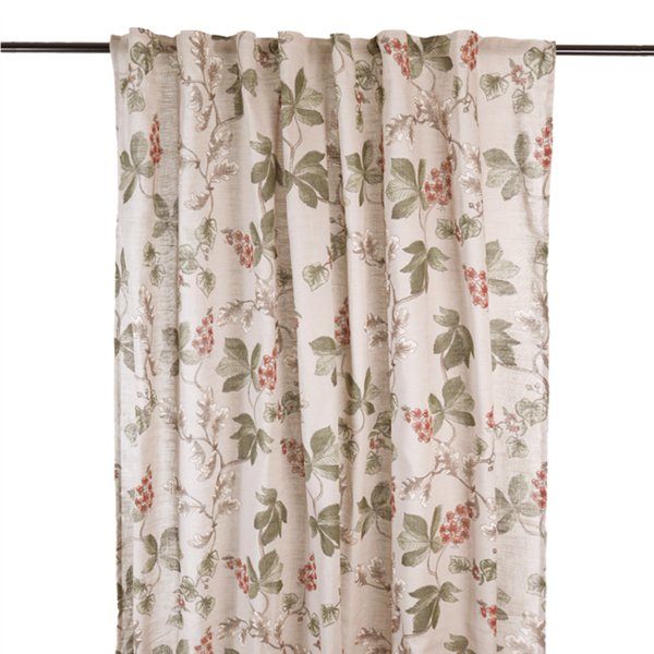 Ingrid Multibandslängder 2-pack 145x245cm Linne/Grön 28392 | Gardiner | Mönstrade gardiner | Ohlssons Tyger