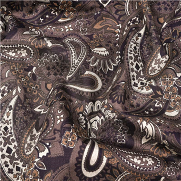 Stuv Bomullspoplin Paisley 0,9m 052233 Bomullspoplin Paisley  Gråbrun/Beige 1 | Partityger | Partityger | Ohlssons Tyger