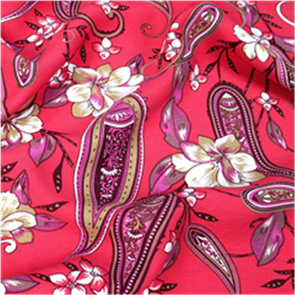 Stuv Viscosetwill Leslie 0,25m 053238 Viscosetwill Leslie Cerise Paisley 016 | Partityger | Partityger | Ohlssons Tyger