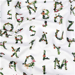 Bomullstrikå Alfabet Blomma