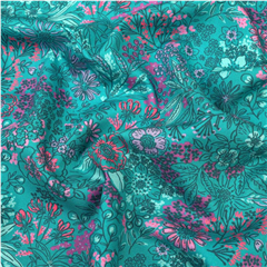 Bomullspoplin Blomsteräng