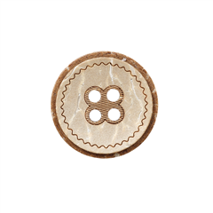 Kokosknapp Wave 20mm