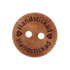 Träknapp Handstickad 18mm