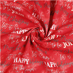 Bomullspoplin Happy Jolly