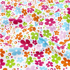 Bomullspoplin Blomster