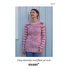 Stickbeskrivning Damtröja med flätor