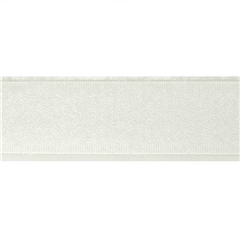 Kardborreband 50mm, självhäftande, vit, mjuk del