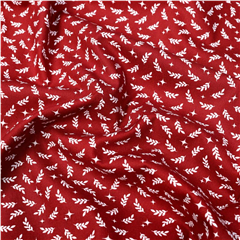 Bomullspoplin Små Löv