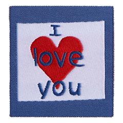 Tygmärke I Love You