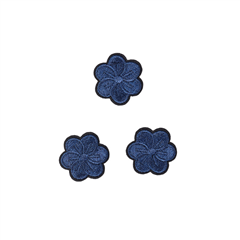 Tygmärke Tre blommor