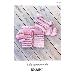 Stickbeskrivning Baby och Barnkofta