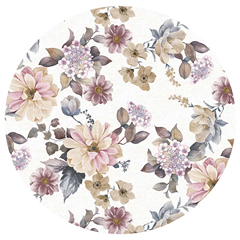 Rund Vaxduk Blommor
