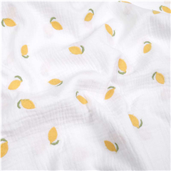 Muslin Broderade Citroner