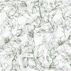 Bomullstrikå Fleur Magnolia