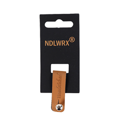 Lädermärke Handstickad 15mm