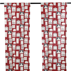 Julfönster Panelgardiner 2-pack, 42x240cm