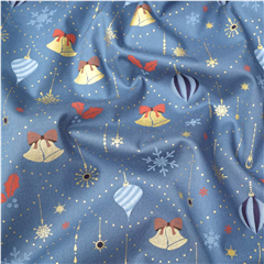 Bomullspoplin Julgranspynt