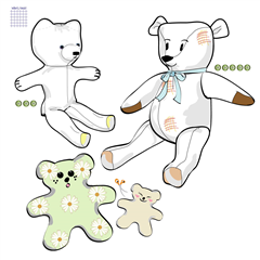 Nallar Sömnadsmönster