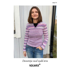 Stickbeskrivning Damtröja med isydd ärm