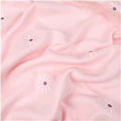 Muslin Broderade Blommor