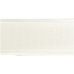 Kardborreband 38mm, sy på, vit, hård del