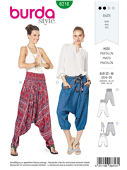 Sömnadsmönster Byxor, Harem