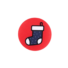 Tygmärke Julstrumpa