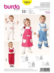 Sömnadsmönster Hängselbyxor / Romper / Klänning, Barn